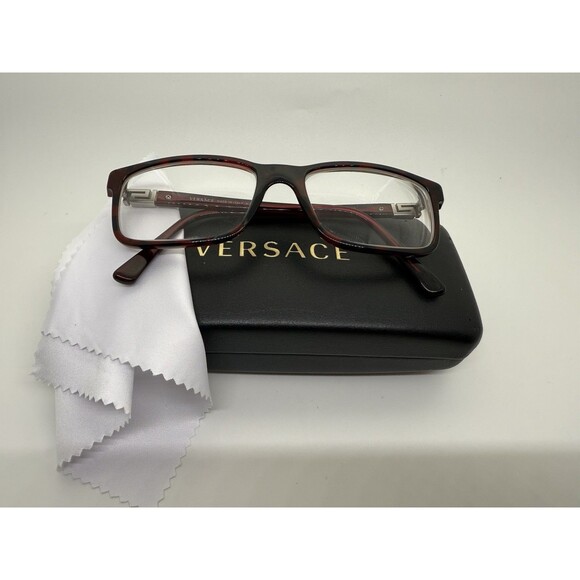 Versace Accessories - Versace Eyeglasses 3152 518 53-17-140 Full Rim Case, Microfiber Pouch & Cloth